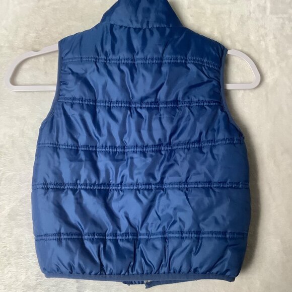 Kenneth Cole Reaction Quilted Puffer Vest Boy Size 4T Blue Winter Fall - Picture 2 of 7